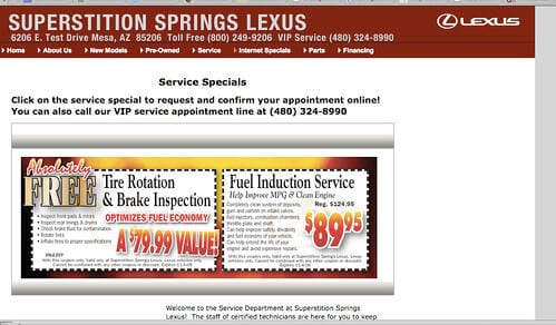 Superstitions Springs Lexus Makes Online Mistake
