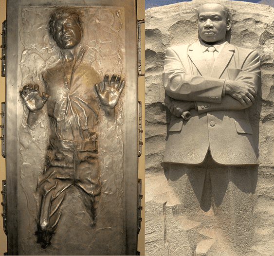 Han Solo in Carbonite and MLK Memorial in D.C.