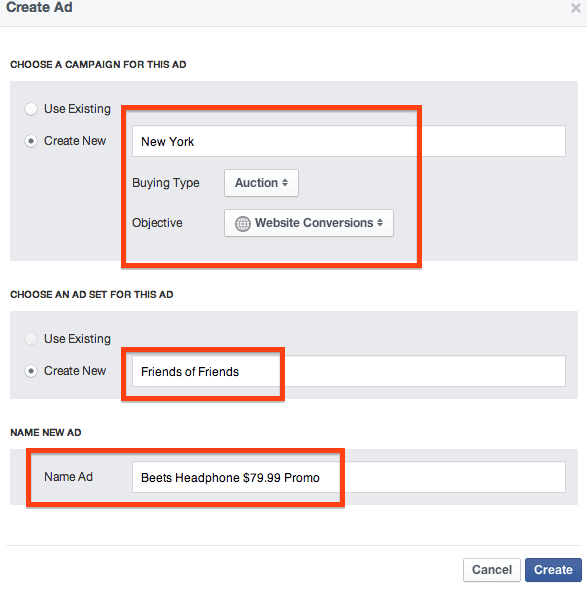 Facebook Campaigns Ads Structure