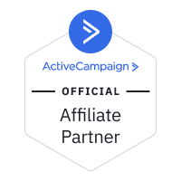 White large ActiveCampaign badge.